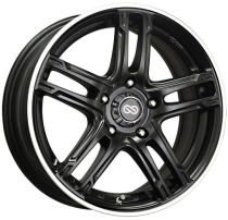 ENKEI FD-05, 16X7, 50, 5X114.3, 72.6, Svart / Polerad Fälg